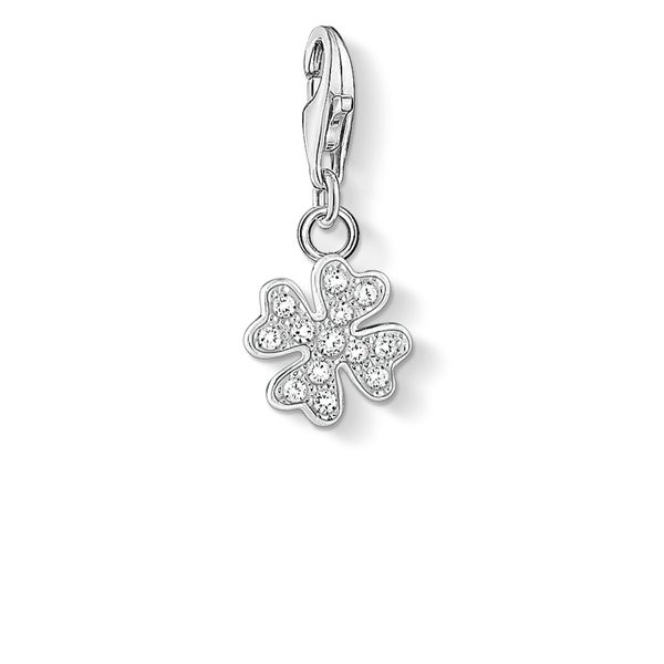 Thomas Sabo Sterling Silver Stone Set Clover Leaf Charm 1797 051 14