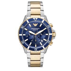 Emporio armani blue chronograph watch hot sale