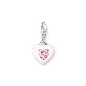 Pandora heart charm with pink clearance stone