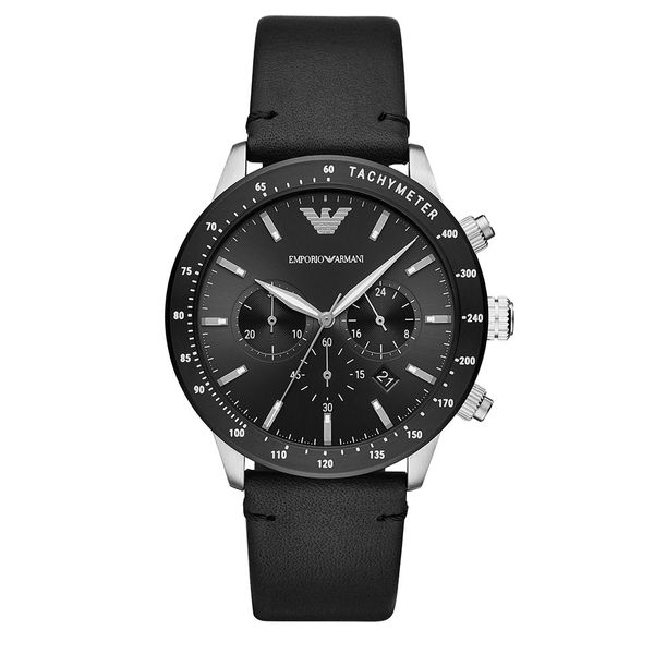 Emporio Armani Mario Chronograph Black Dial Strap Watch|AR11243 ...