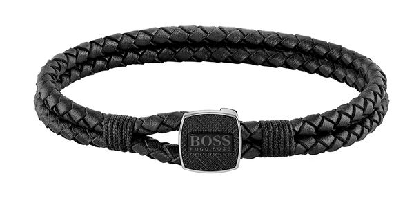 Hugo Boss Bracelet - Black Leather Seal 