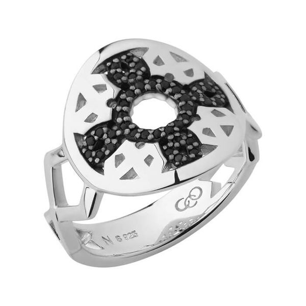 Links Of London Timeless Sterling Silver And Black Sapphire Ring Peter Jackson The Jeweller