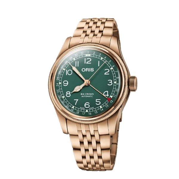 Oris Big Crown Pointer Date Green Bronze Watch Peter Jackson