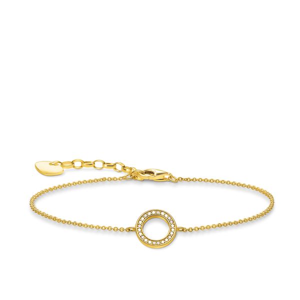 Thomas Sabo Gold Circle Pavé Bracelet A1652-414-14-L Ladies/ Women ...