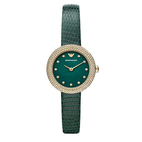 Emporio Armani Rosa Ladies Green Leather Strap Watch | AR11419| Peter  Jackson