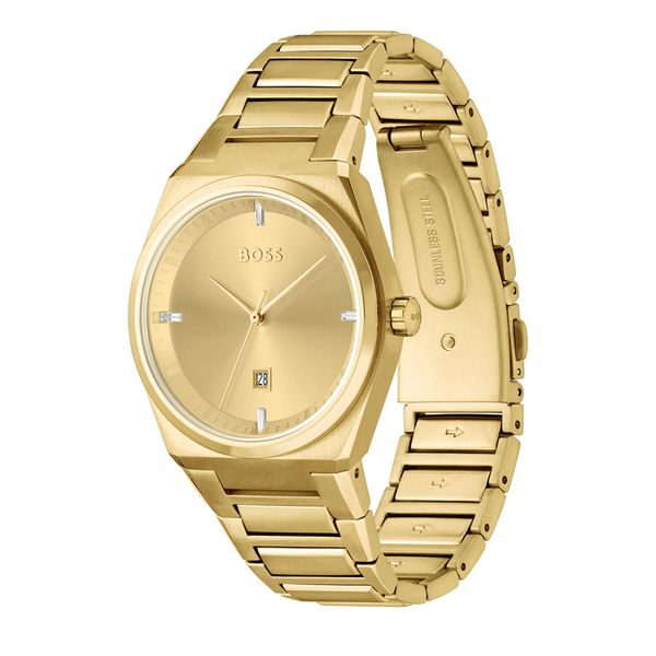 Hugo boss deals watch gold mens