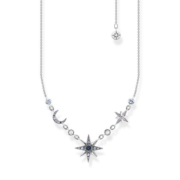 Thomas Sabo Royalty Multi Stone Star And Moon Necklace|KE2119-945-7-L4 ...