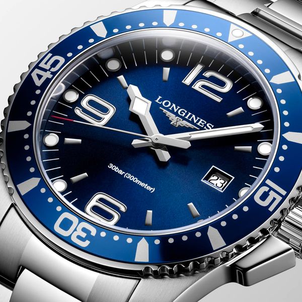 Longines HydroConquest Blue Mens Bracelet Watch Peter Jackson