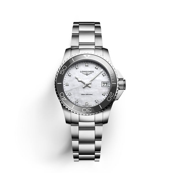 Longines HydroConquest 32mm Steel Mother of Pearl Quartz