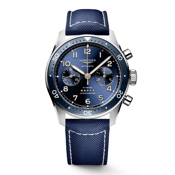 Longines Spirit Flyback Blue Mens Chronograph Watch Peter Jackson