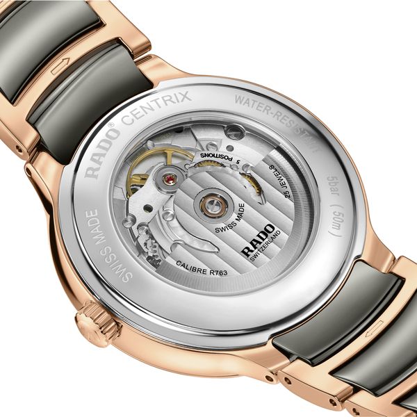 Rado centrix automatic on sale open heart rose gold