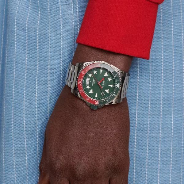 Gucci green discount red watch