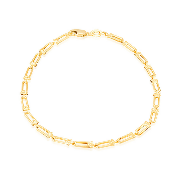 9ct Gold Mini Industrial Link Bracelet | Peter Jackson